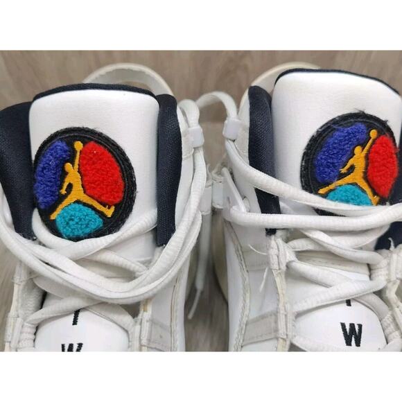 Jordan 6 Ring Kid shoes Sneakers Size 4Y ('91 '92 '93) Youth White Nike - Picture 4 of 9